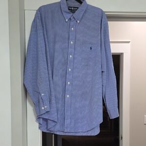 Ralph Lauren Men's Blue Gingham Shirt